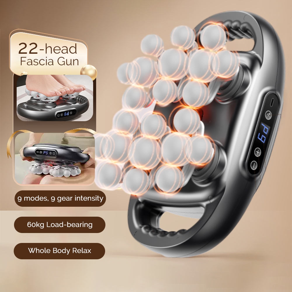 Scalp Massager Electric - Пистолет для фасции с 22 головками,