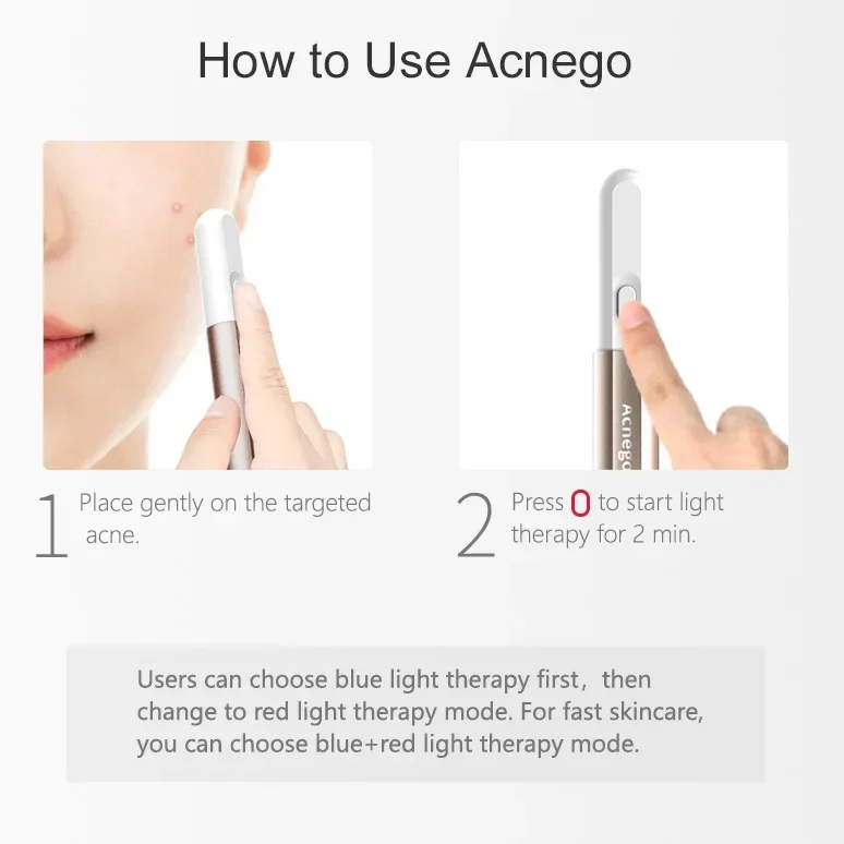 Портативный LED-аппарат для св – обзор и цена Acne Light Therapy Pen